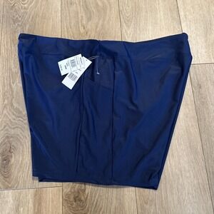 Del Raya Swimwear Women's Plus‎ Size 24W Navy Blue Swim Shorts NEW